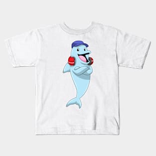 Dolphin at Listen to Music Kids T-Shirt